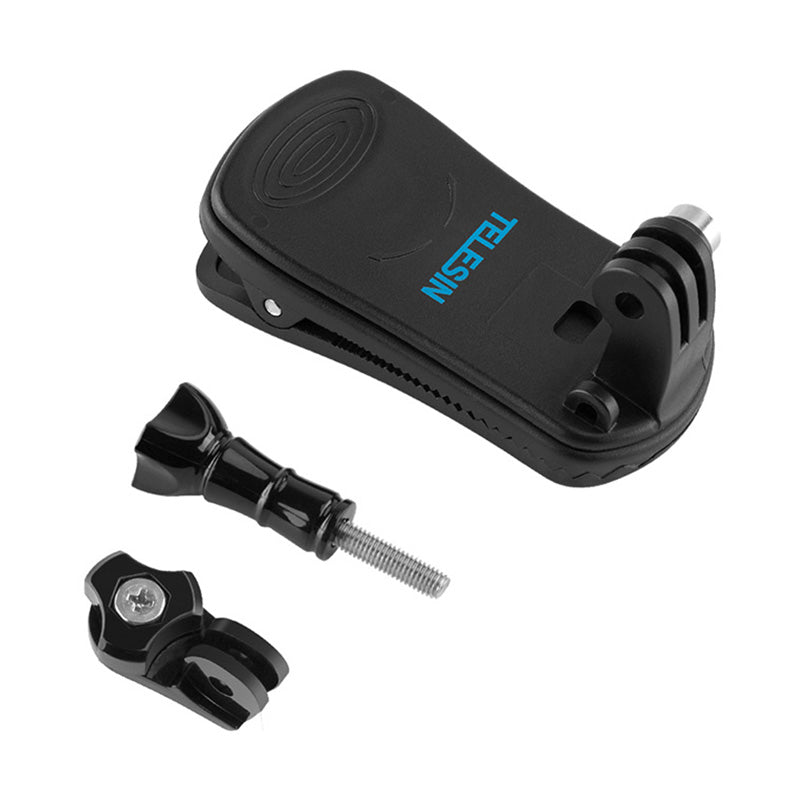 Uniqkart GP-JFM-003 For DJI Osmo Pocket/Action 360 Degrees Rotation Camera Backpack Clip Clamp Mount Stand