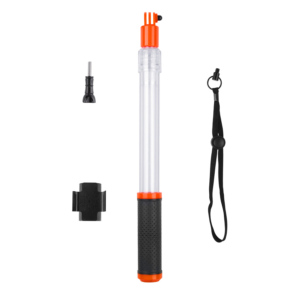 Uniqkart GP-MNP-T01 For GoPro Action Camera Waterproof Handheld Transparent Selfie Stick Floaty Monopod