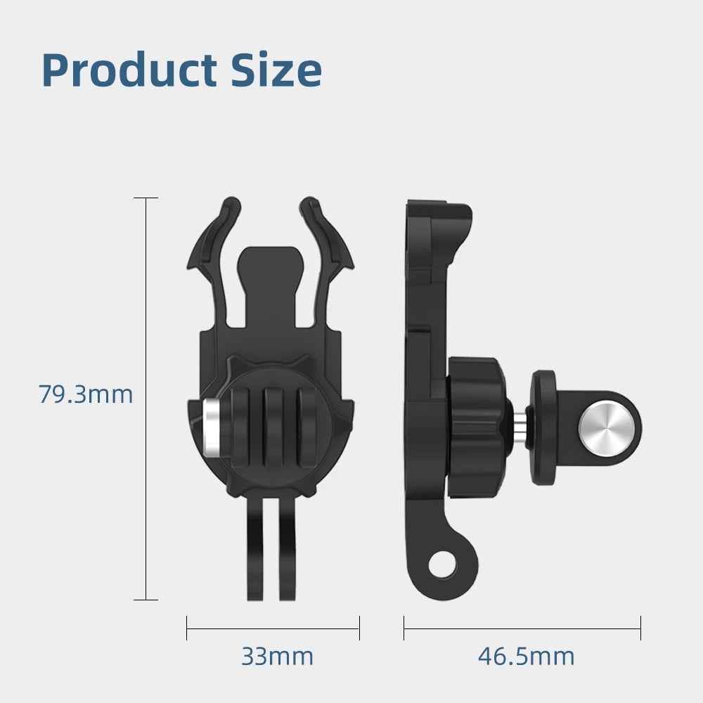 Uniqkart TE-ZJZ-001 For GoPro Hero/DJI Action 2 Backpack Shoulder Strap Action Camera Bracket Mount Stand
