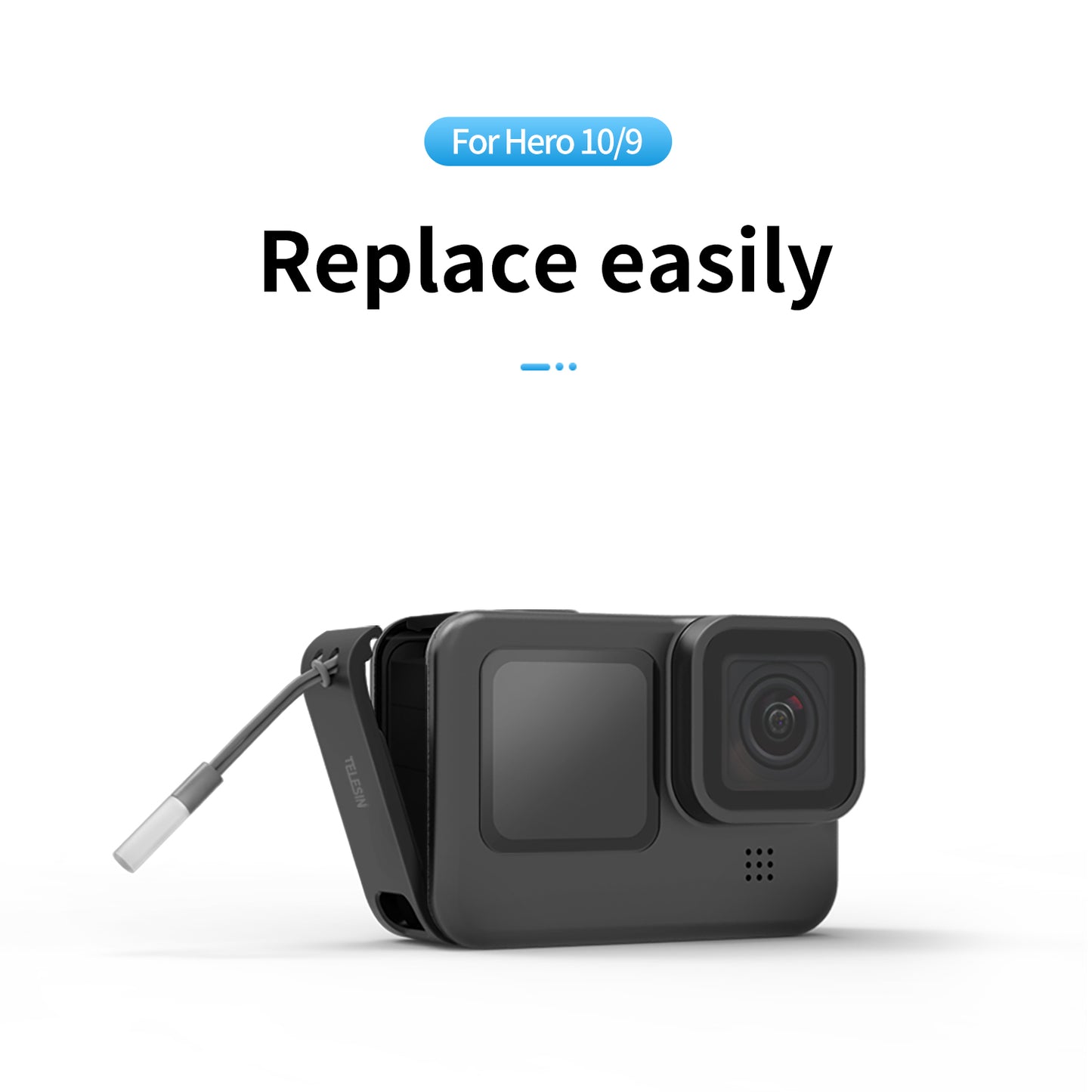 Uniqkart GP-CLC-901 For GoPro Hero 9 / 10 / 11 Action Camera Battery Cover Charging Side Lid