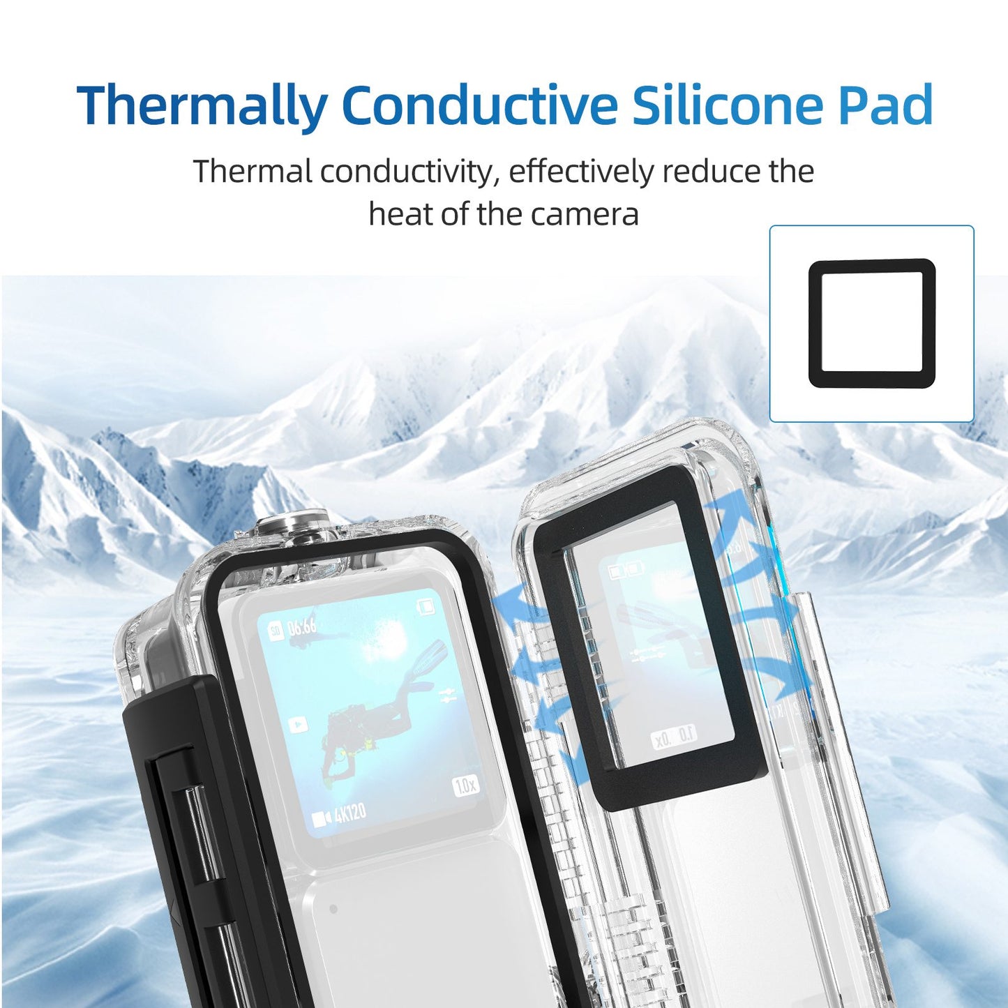 Uniqkart OA-WTP-002 For DJI Action 2 45m Diving Protective Case Sport Camera Waterproof Shell Housing