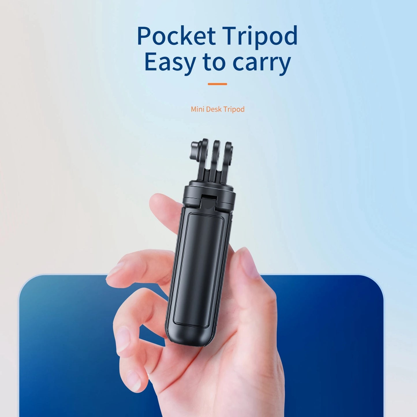 TELESIN OA-RCSS-001 Portable Mini Selfie Stick Retractable Tripod Mount Stand with GoPro Adapter for Action Camera