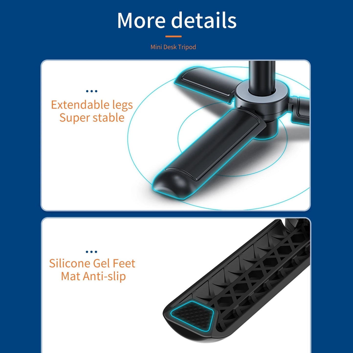 TELESIN OA-RCSS-001 Portable Mini Selfie Stick Retractable Tripod Mount Stand with GoPro Adapter for Action Camera