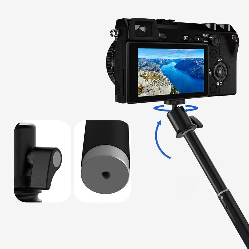 TELESIN GP-MNP-094-D 0.9m Portable Selfie Stick Aluminum Alloy Extendable Selfie Stick with Phone Holder Support Multi-Angle Rotating for Photography Live Streaming