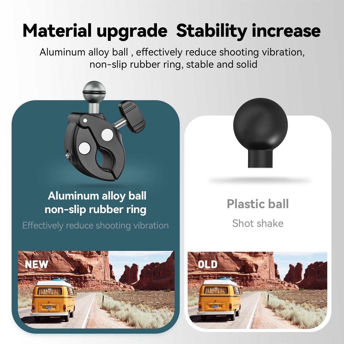 Uniqkart GP-HBM-001 Motorcycle Bicycle Camera Holder Handlebar Mount Aluminum Alloy Action Camera Phone Bracket