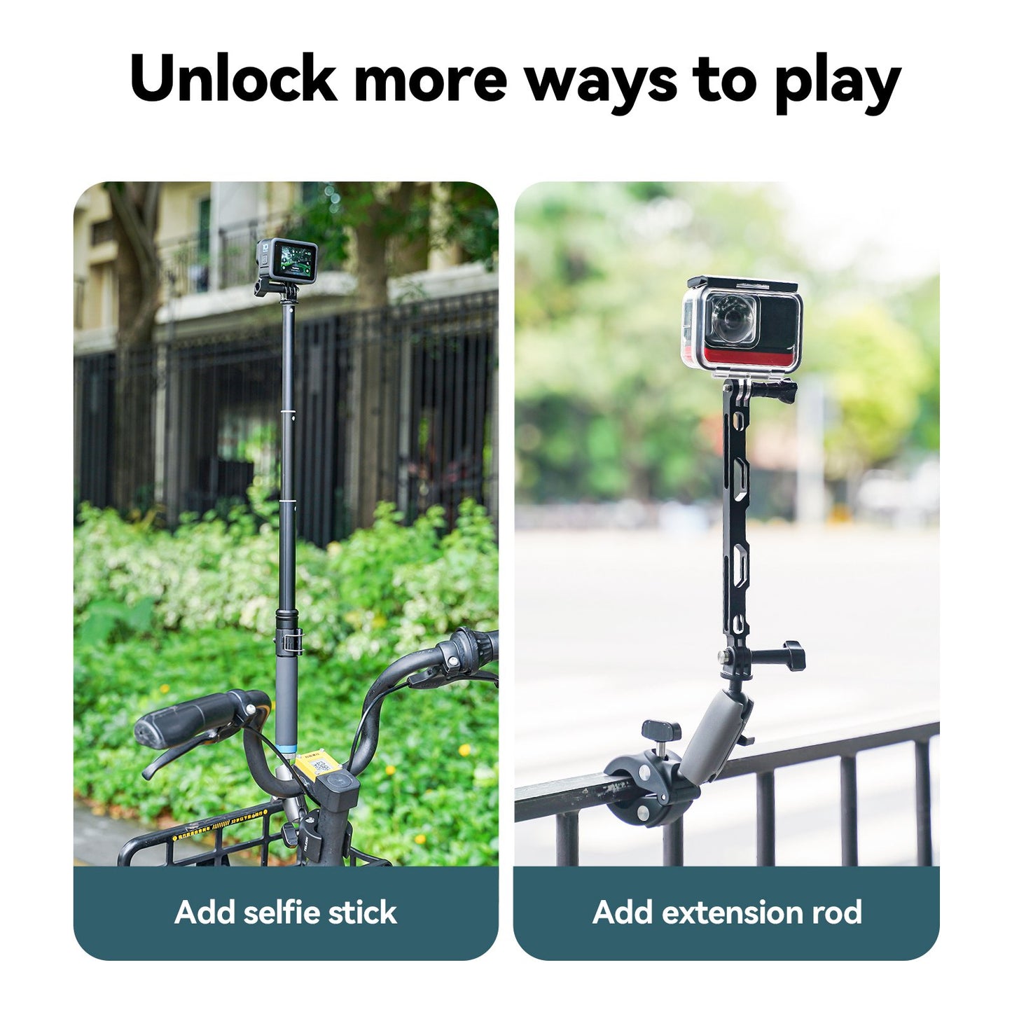 Uniqkart GP-HBM-001 Motorcycle Bicycle Camera Holder Handlebar Mount Aluminum Alloy Action Camera Phone Bracket