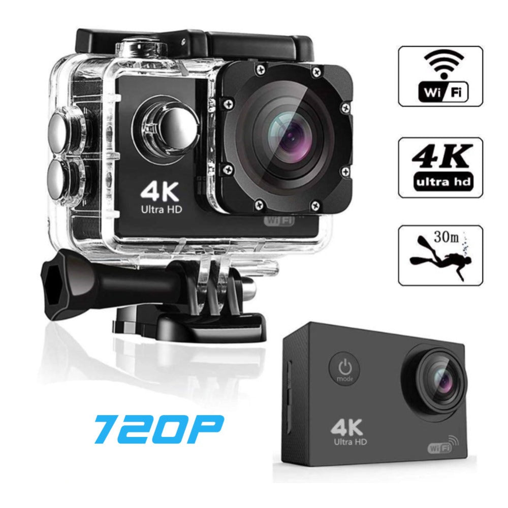 SJ4000 SD3H-2 4K 30FPS WiFi Action Camera Ultra HD Extreme Sports DV Camera with Waterproof Case - Yellow