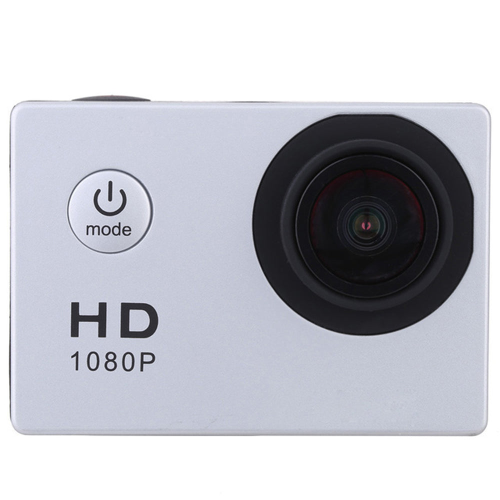 X6000-11 Mini Action Camera 2.0" LCD Screen 1080P Camera Multifunctional Waterproof Riding Recorder for Outdoor Photography - Grey