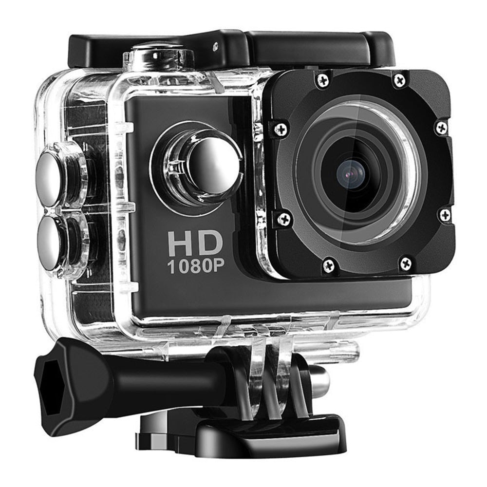 X6000-11 Mini Action Camera 2.0" LCD Screen 1080P Camera Multifunctional Waterproof Riding Recorder for Outdoor Photography - Grey