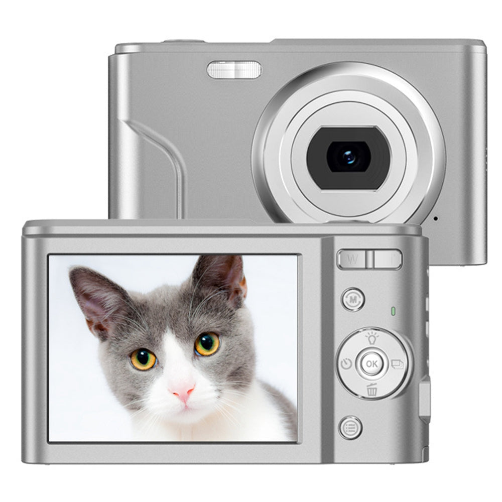 DC311L-AF 2.4-inch Rechargeable Zoomable 48MP HD Digital Camera Student Home Camera - Pink / EU Plug