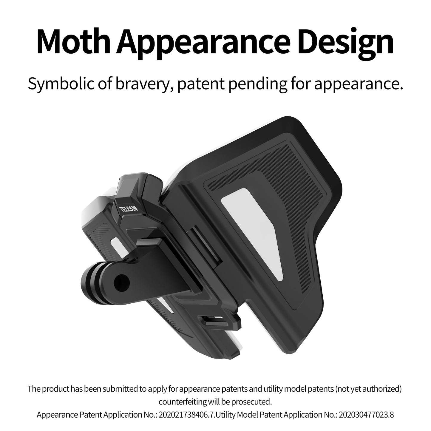 TELESIN GP-HBM-MT2-YH Motorcycle Helmet Chin Strap Shockproof Sports Camera Mount for Cycling Shooting Photography