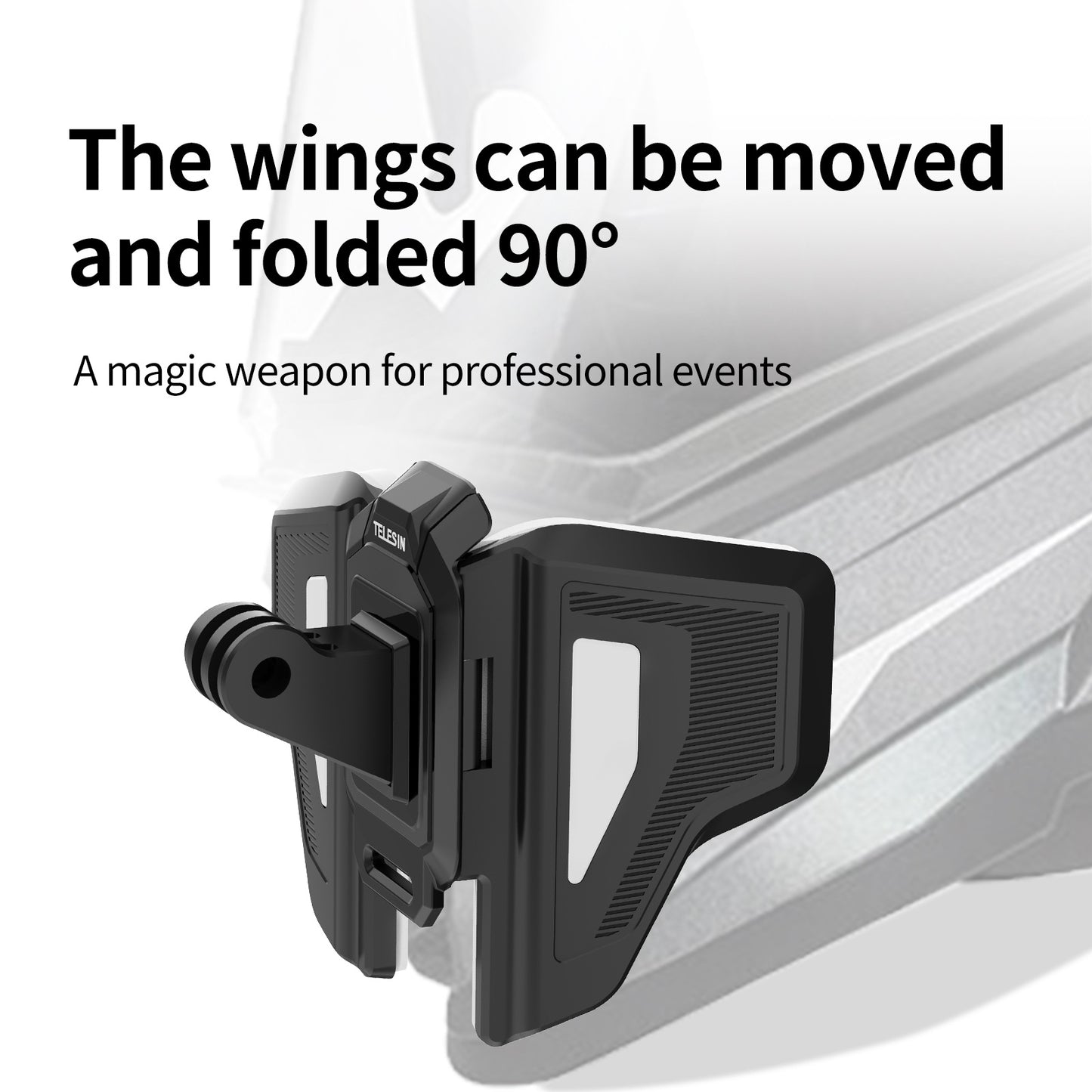 TELESIN GP-HBM-MT2-YH Motorcycle Helmet Chin Strap Shockproof Sports Camera Mount for Cycling Shooting Photography