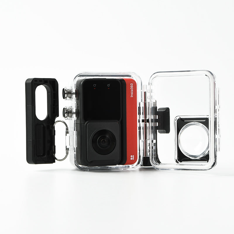 Uniqkart for Insta360 ONE RS Dual Lens Panoramic Camera Waterproof Transparent Housing Case Underwater Diving Shell