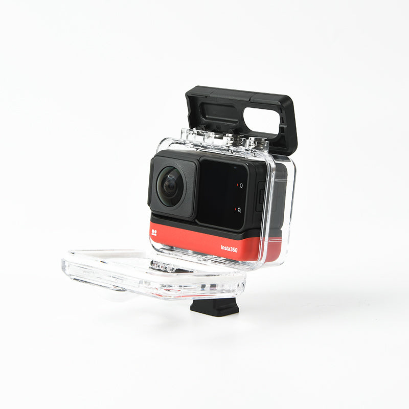 Uniqkart for Insta360 ONE RS Dual Lens Panoramic Camera Waterproof Transparent Housing Case Underwater Diving Shell