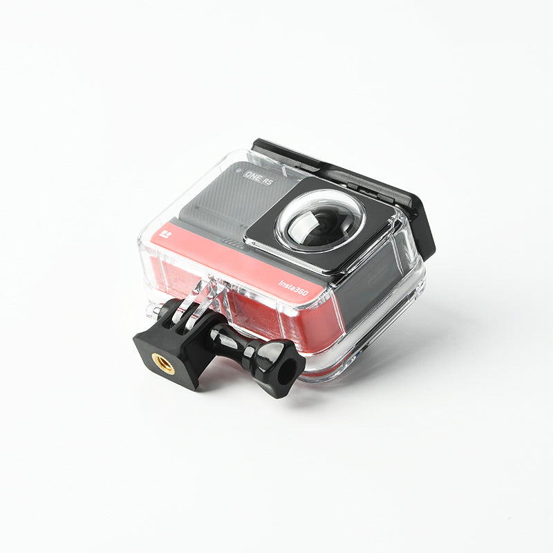 Uniqkart for Insta360 ONE RS Dual Lens Panoramic Camera Waterproof Transparent Housing Case Underwater Diving Shell