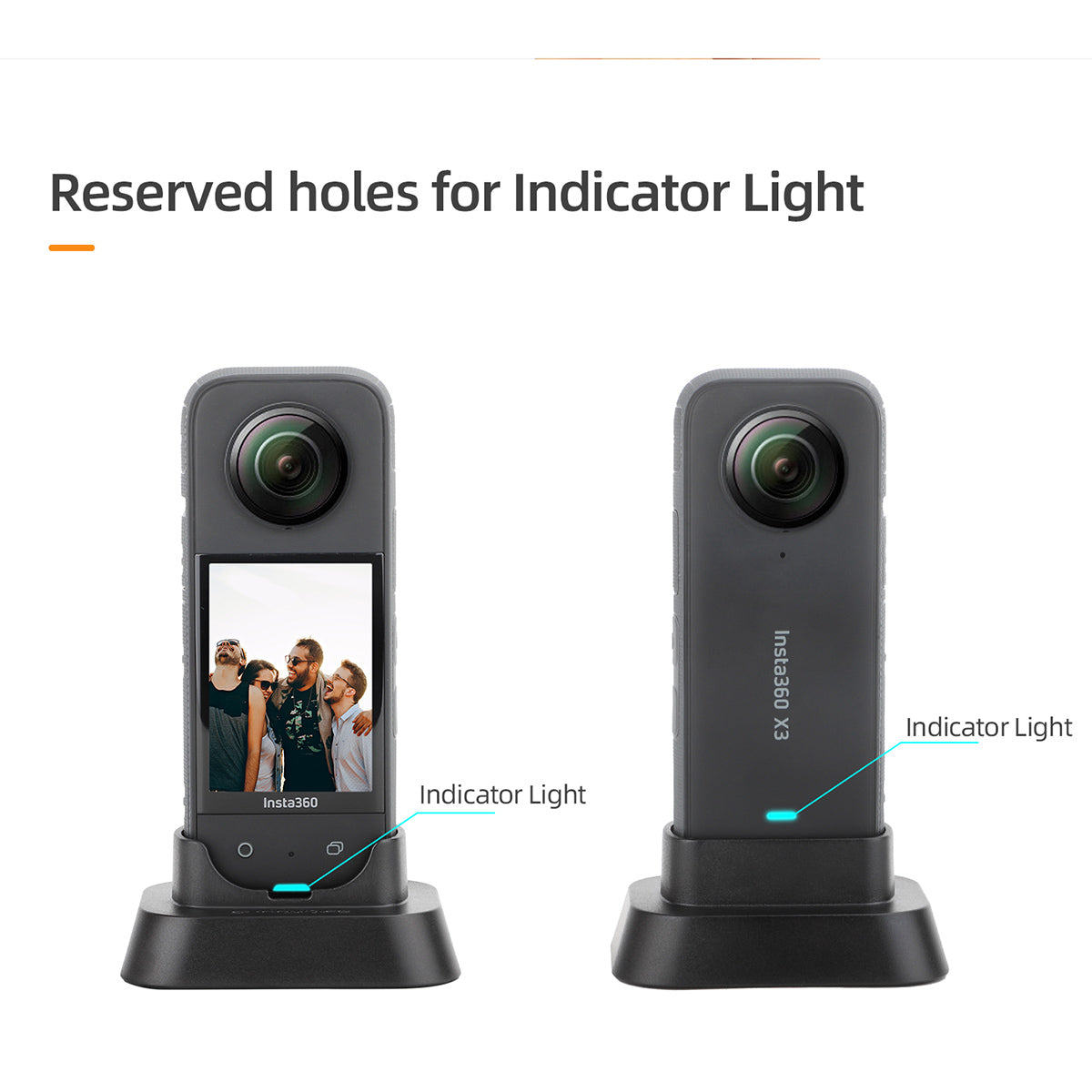 Uniqkart IST-DZ493 Desktop Stand Base for Insta360 X3 Camera, Anti-slip Panoramic Camera Accessories Bottom Base with 1 / 4 Inch Screw Adapter