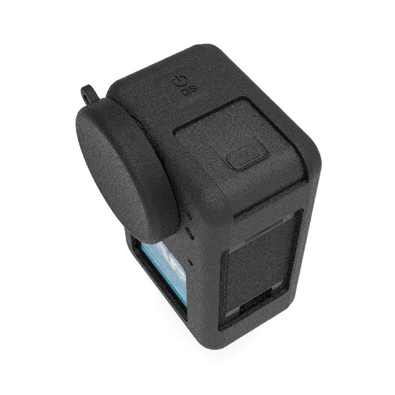 Uniqkart for DJI Osmo Action3 Silicone Case Camera Anti-drop Protective Sleeve with Lens Cover - Black