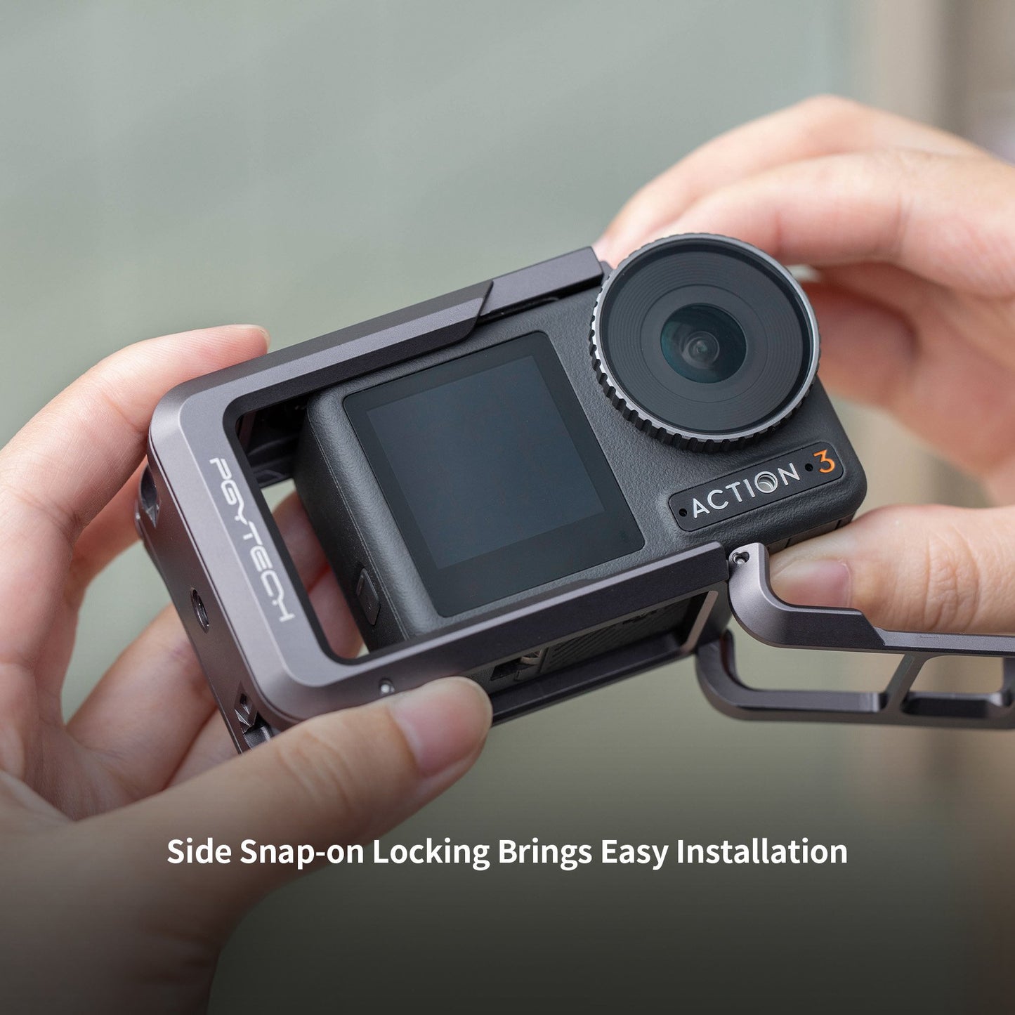 P-32C-020 Camera Cage for DJI OSMO Action 3 Aluminum Alloy Protective Case