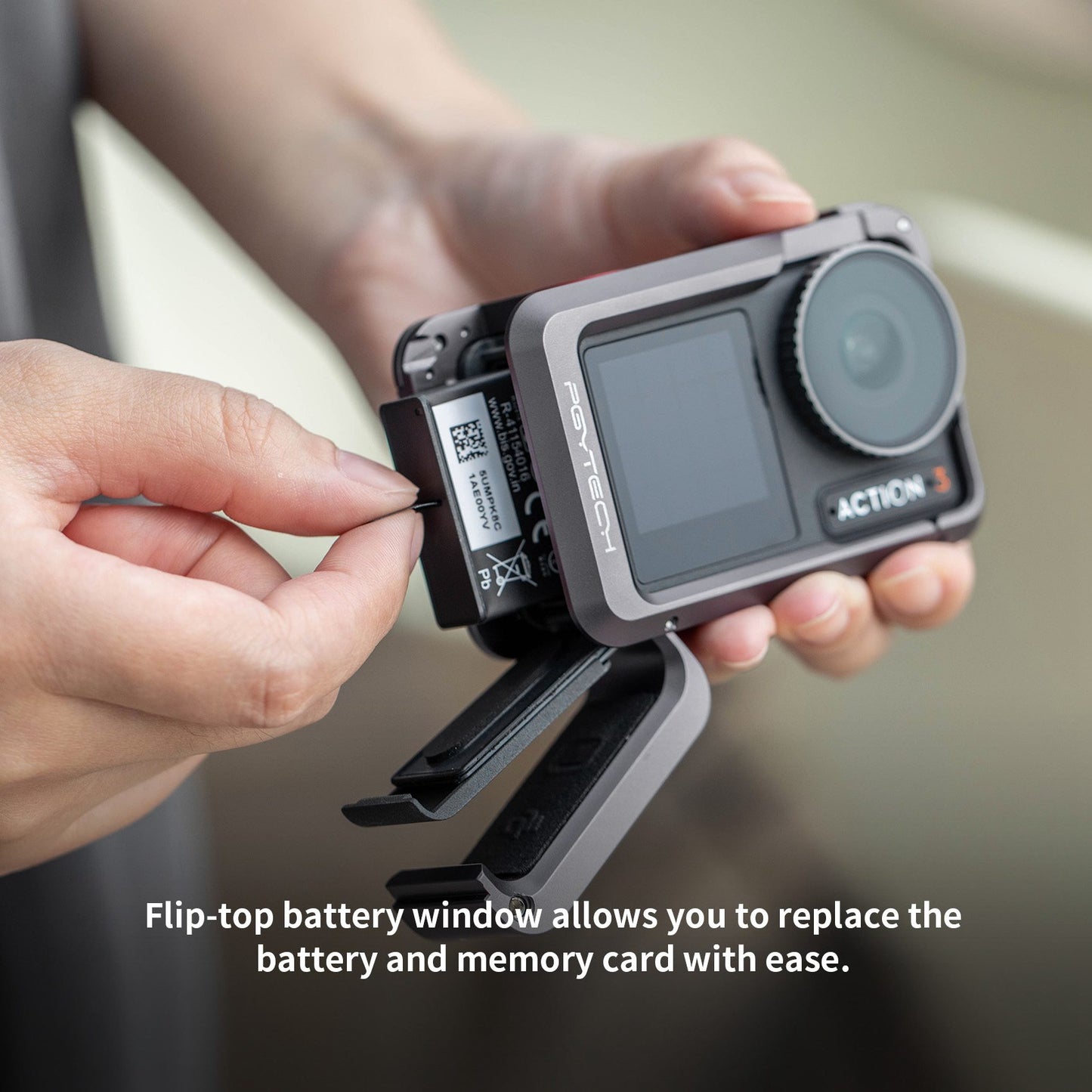 P-32C-020 Camera Cage for DJI OSMO Action 3 Aluminum Alloy Protective Case