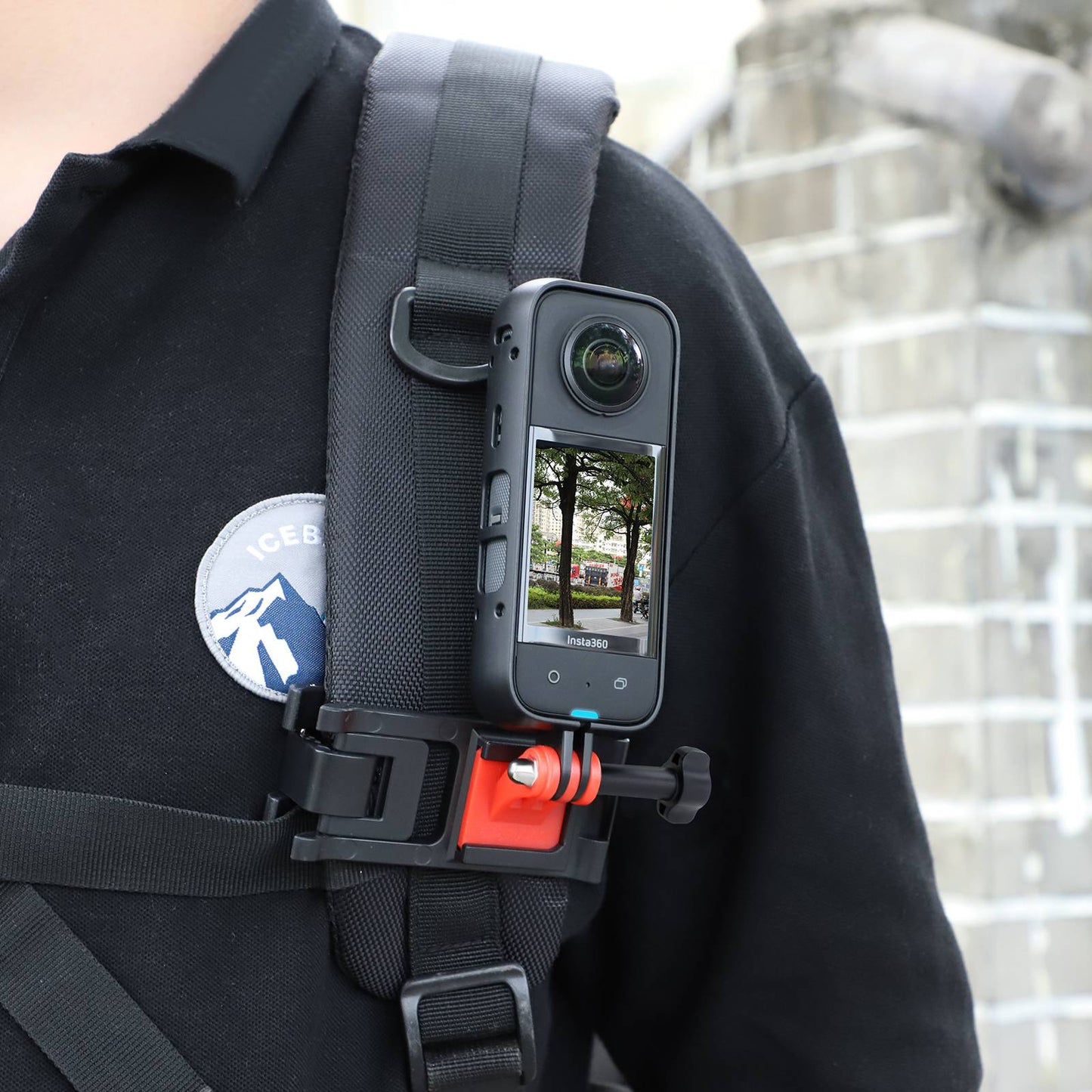 Uniqkart IST-BK518 Adapter Frame + Lens Cap for Insta360 X3 Camera Accessories Multifunction Housing Case Protective Shell with 1 / 4 Adapter Mount