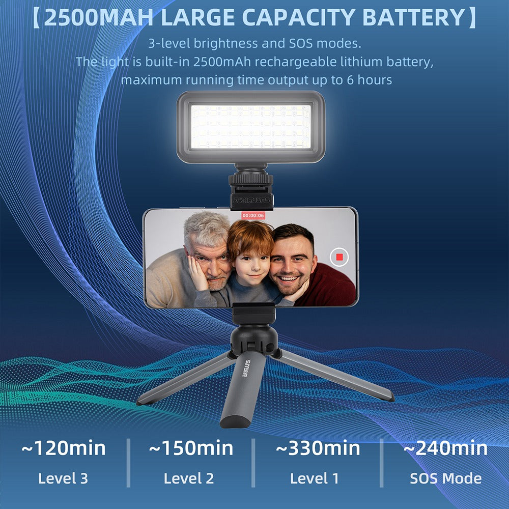 L545 Sports Camera Diving Fill Light Rechargeable IPX8 Waterproof Vlog Photography LED Lamp