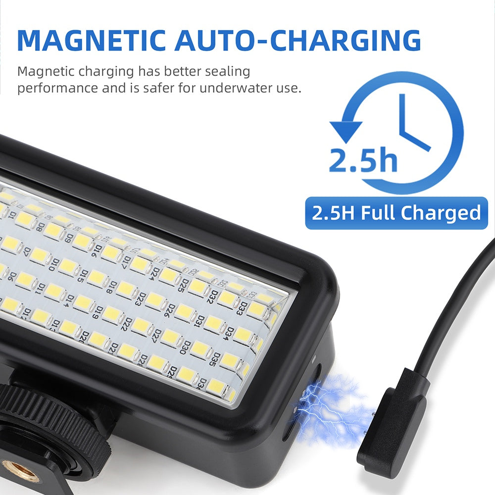 L545 Sports Camera Diving Fill Light Rechargeable IPX8 Waterproof Vlog Photography LED Lamp