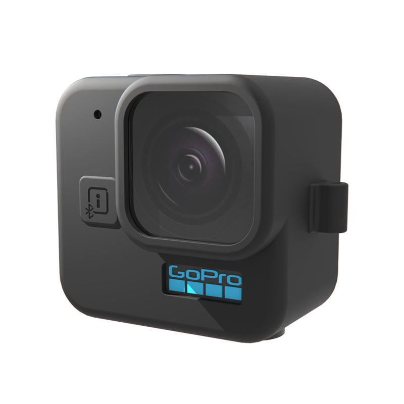 Uniqkart for GoPro Hero 11 Black Mini Camera Dust-proof Silicone Cover Anti-scratch Protective Case - Black