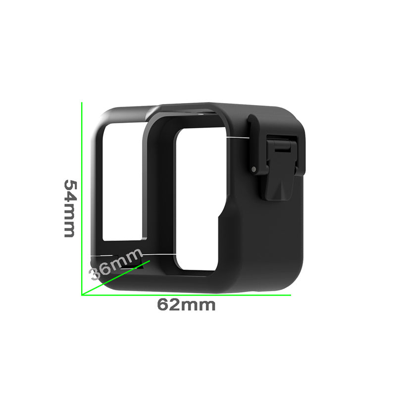 Uniqkart for GoPro Hero 11 Black Mini Camera Anti-drop Frame Protective Case with Base Bracket