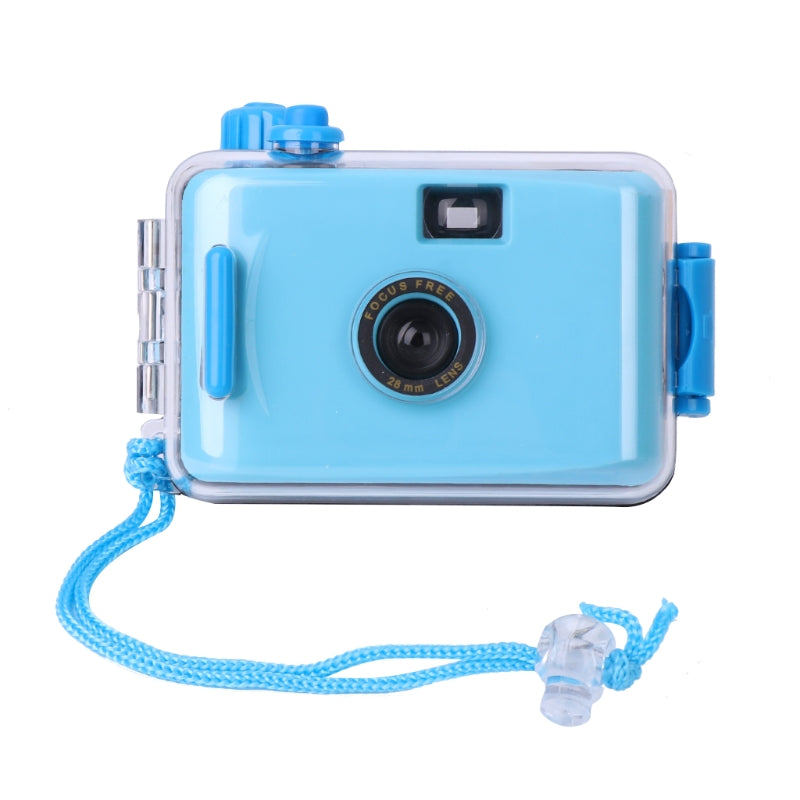 Underwater Vintage Camera Portable Mini 35mm Film Camera with Waterproof Case - Sky Blue