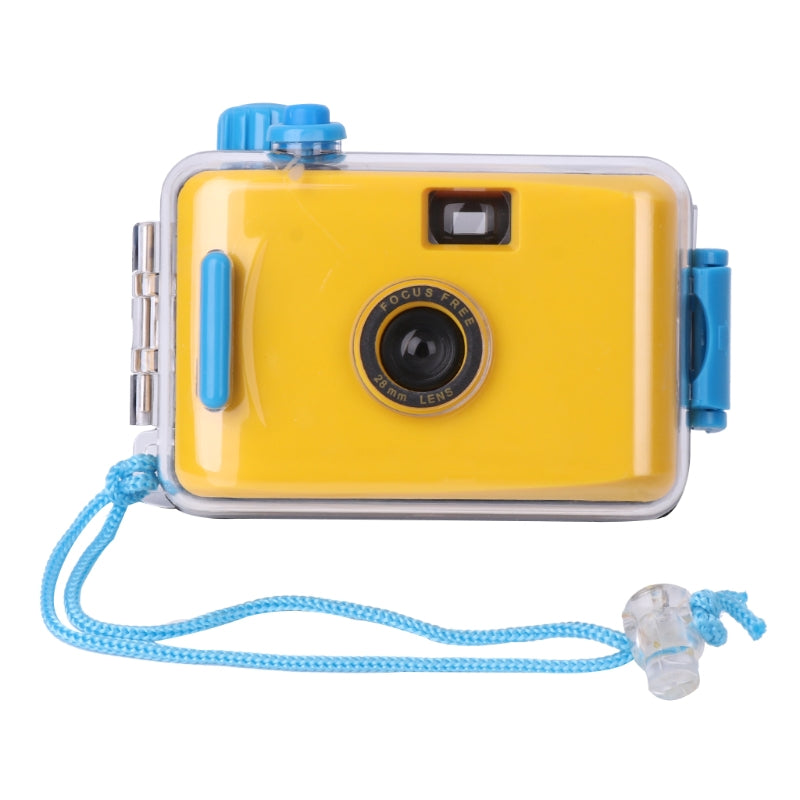 Underwater Vintage Camera Portable Mini 35mm Film Camera with Waterproof Case - Yellow