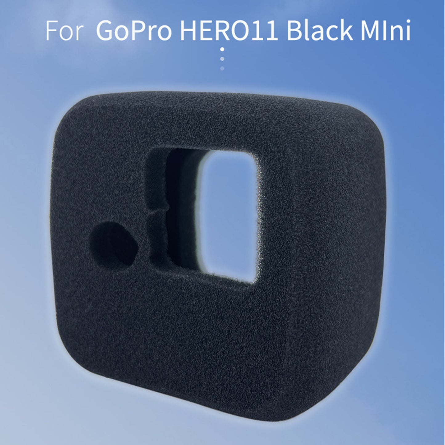 Uniqkart for GoPro Hero 11 Black Mini Windproof Cover Action Camera Sponge Windscreen Case