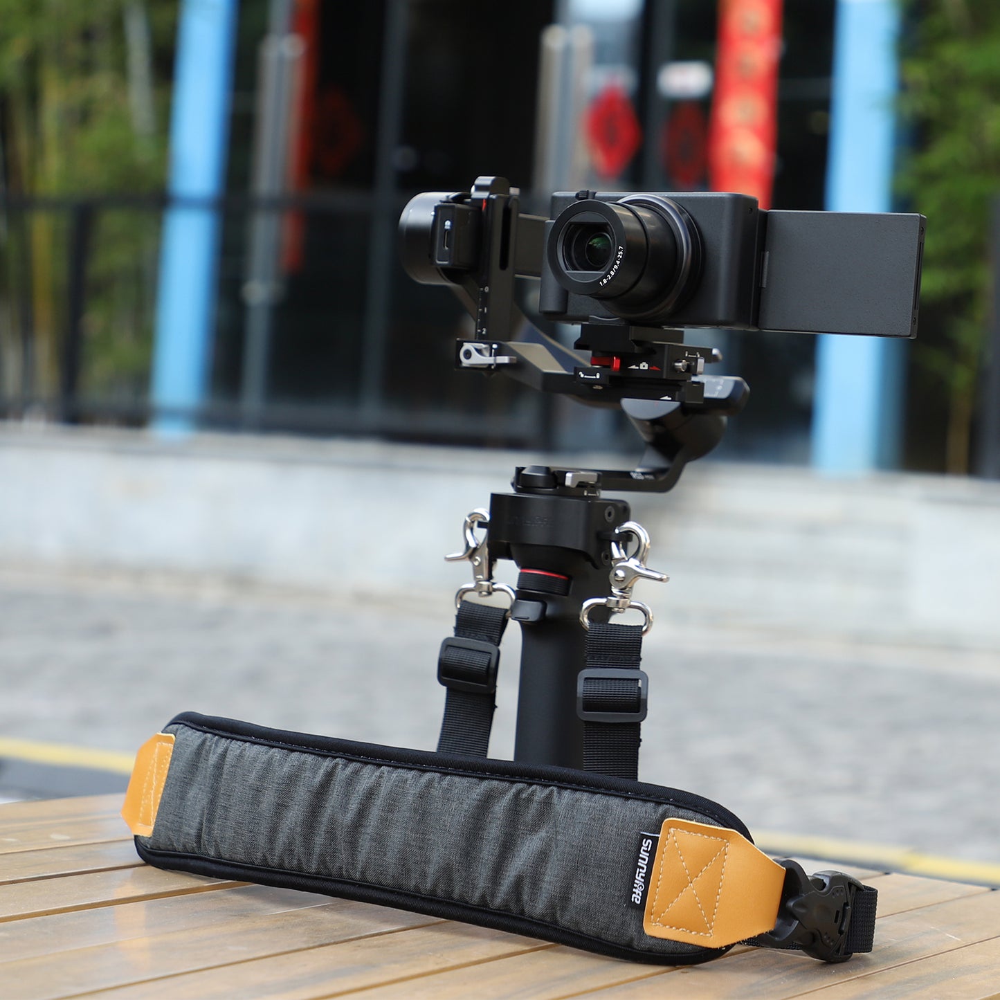 Uniqkart RO-GS560 For DJI RS 3 Mini Gimbal Camera Stabilizer Dual Metal Hook+Adjustable Neck Lanyard Shoulder Strap