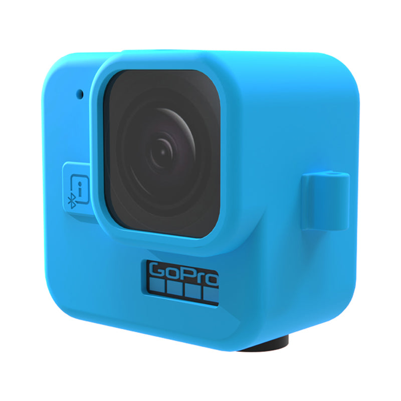 Uniqkart for GoPro Hero 11 Black Mini Silicone Protective Cover Action Camera Anti-collision Case with Tempered Glass Lens Film - Blue