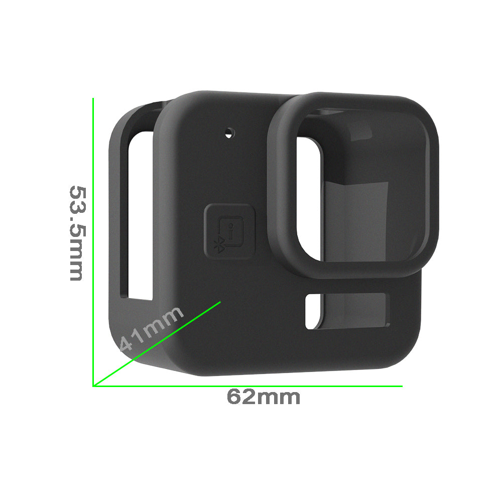 Uniqkart for GoPro Hero 11 Black Mini Silicone Protective Cover Action Camera Anti-collision Case with Tempered Glass Lens Film - Red