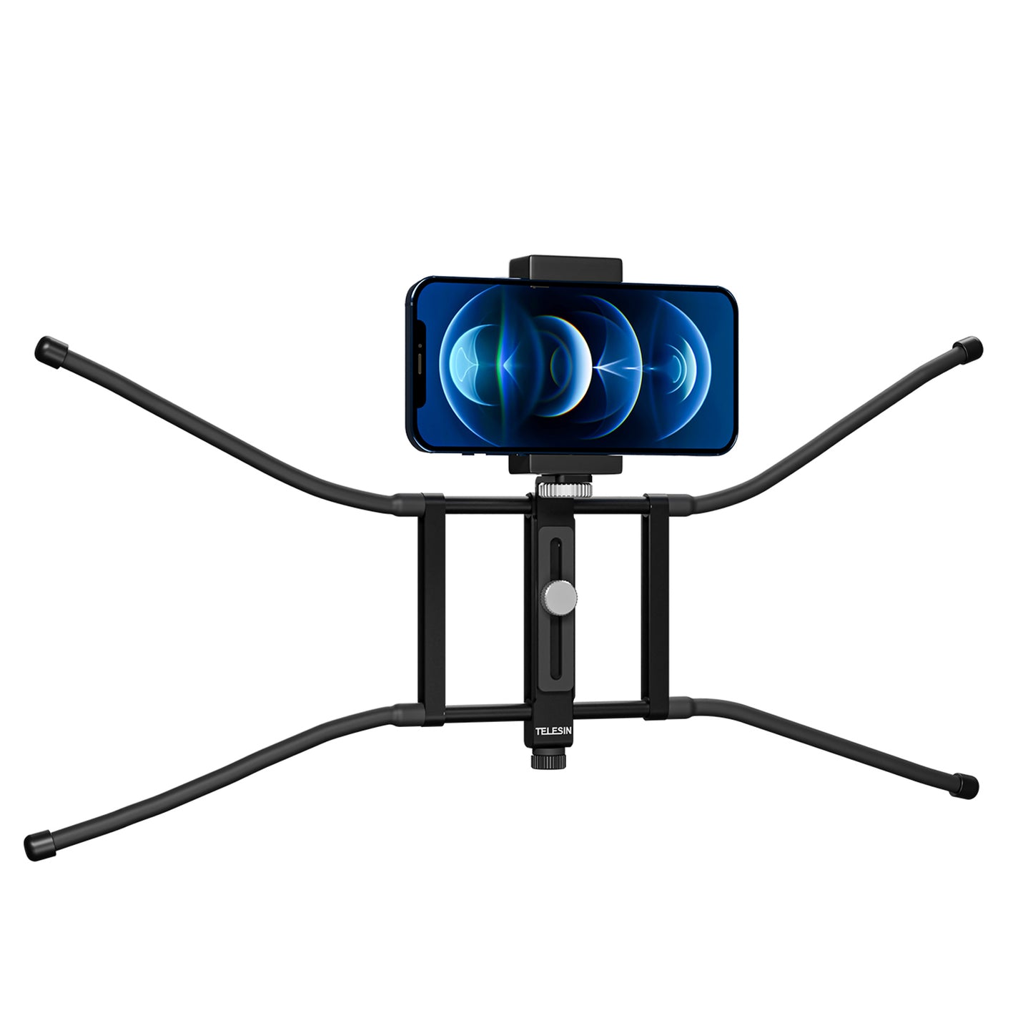 Uniqkart TE-FM-001 Aluminum Alloy Action Camera Hanging Net Bracket with Phone Clip