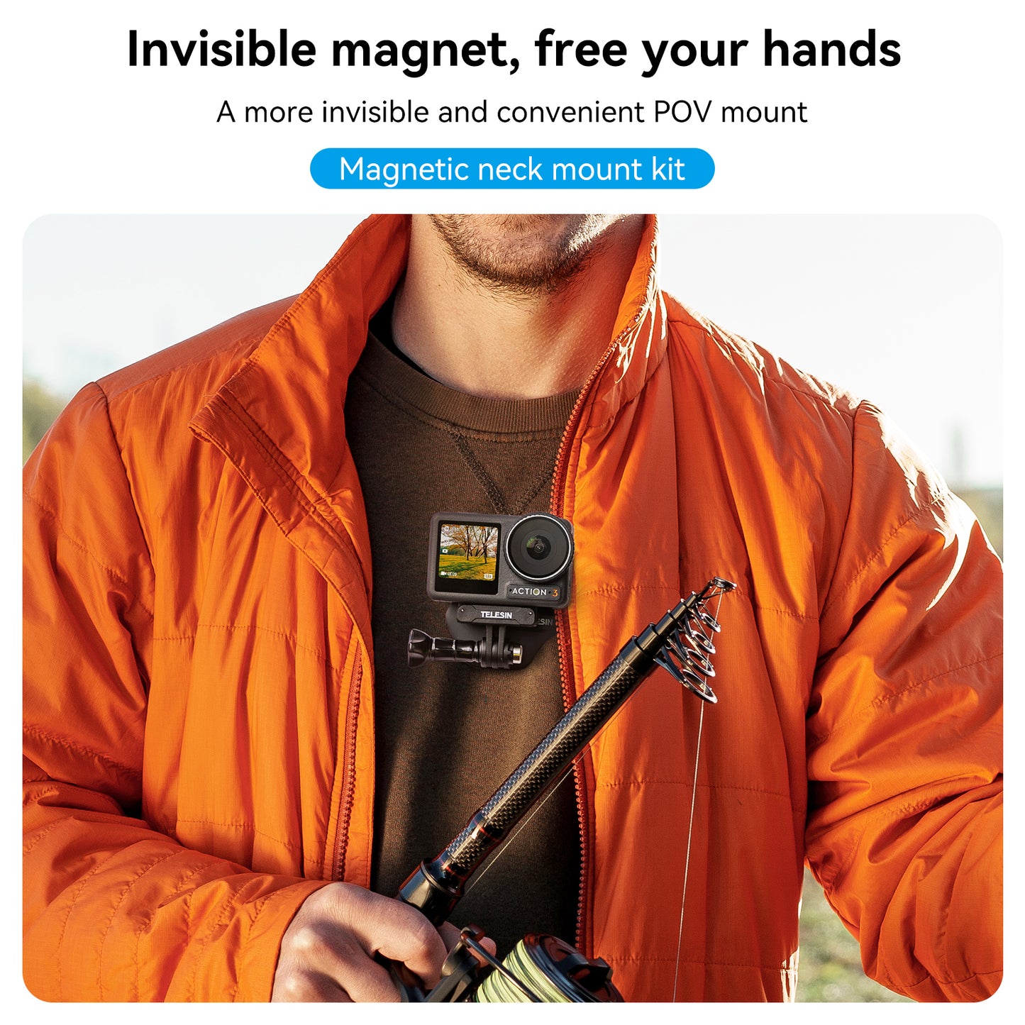 Uniqkart TE-MMK-001 Magnetic Action Camera Quick Release Bracket FOV Shooting Accessory