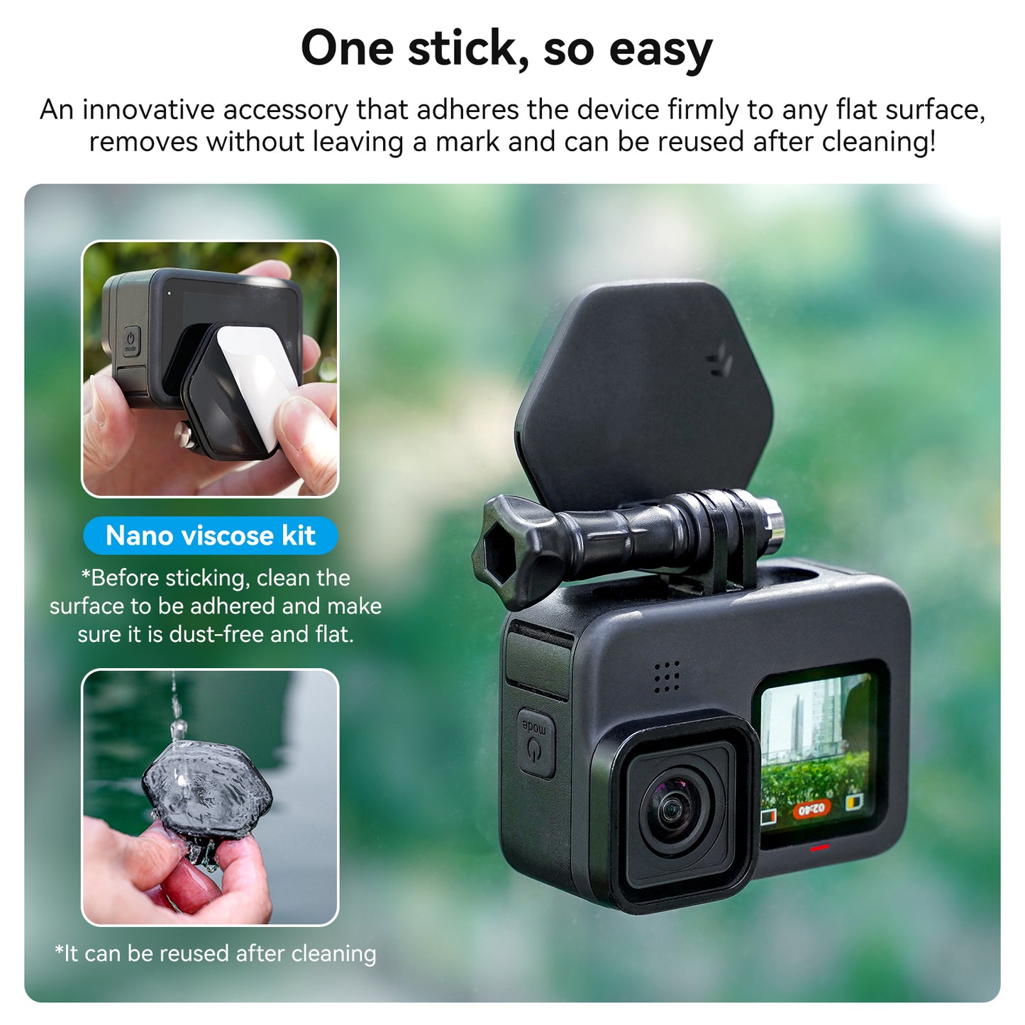 Uniqkart TE-MMK-001 Magnetic Action Camera Quick Release Bracket FOV Shooting Accessory