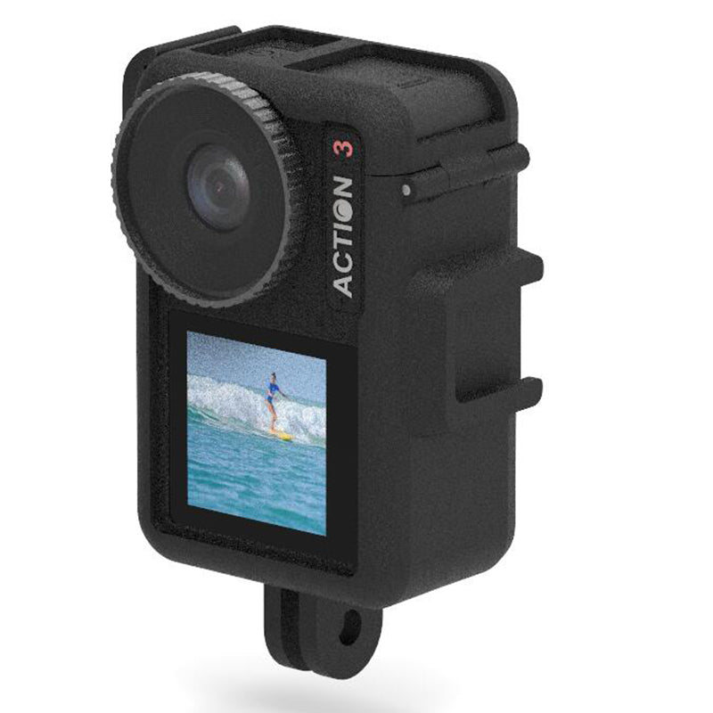 Uniqkart for DJI Osmo Action 3 ABS Frame Sports Camera Protective Frame Side Open Frame