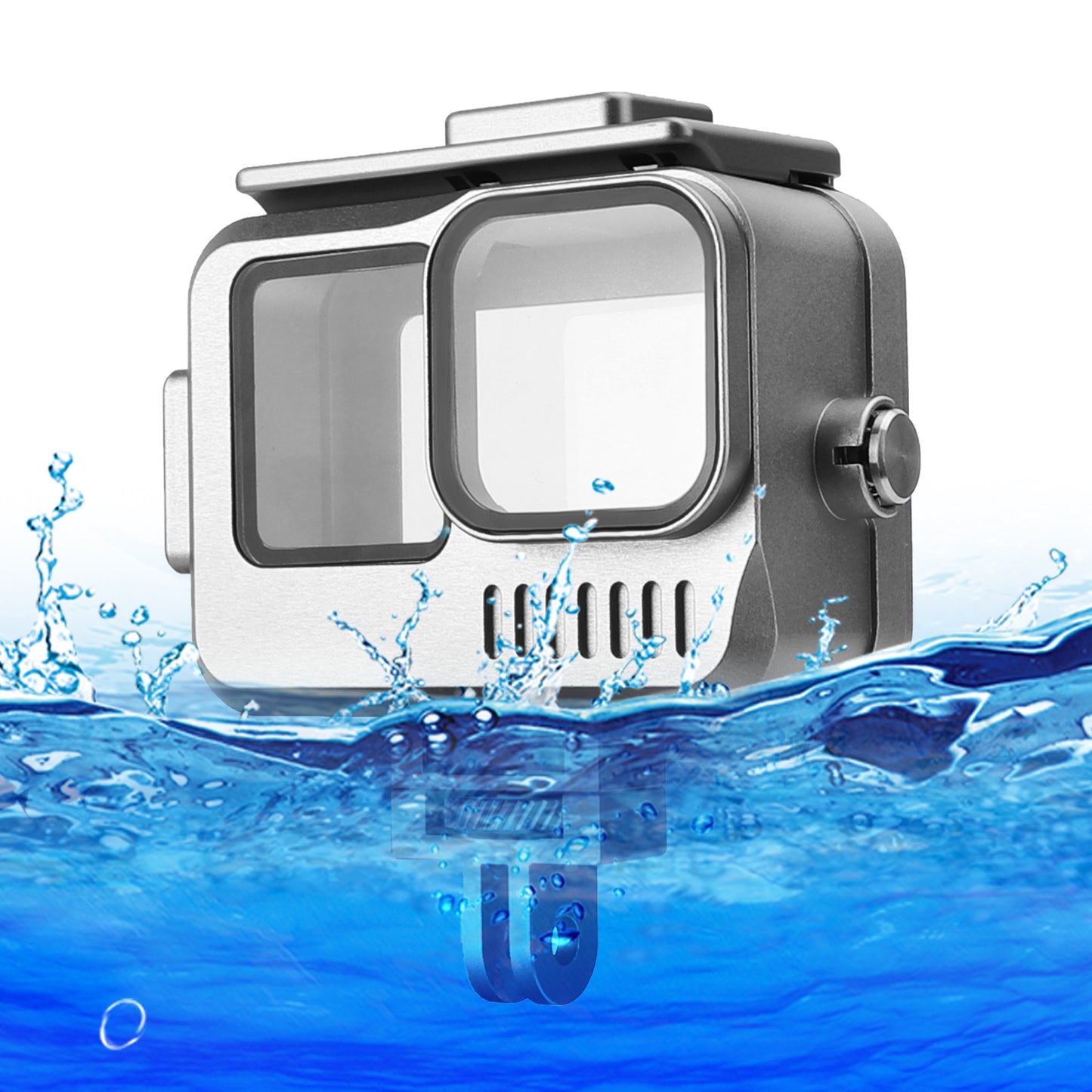 Uniqkart GO-FS563 For GoPro Hero 9 / 10 / 11 Aluminum Alloy Waterproof Case Anti-Scratch Protective Cage