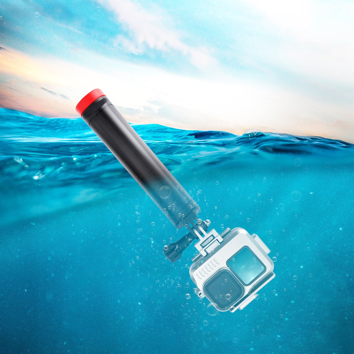 Uniqkart GO-FS563 For GoPro Hero 9 / 10 / 11 Aluminum Alloy Waterproof Case Anti-Scratch Protective Cage