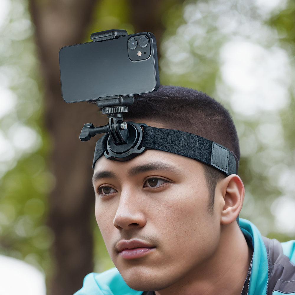 STARTRC 1120080 For GoPro Action Camera Headband + Wristband Magnetic Connector Head Wrist Hand Strap