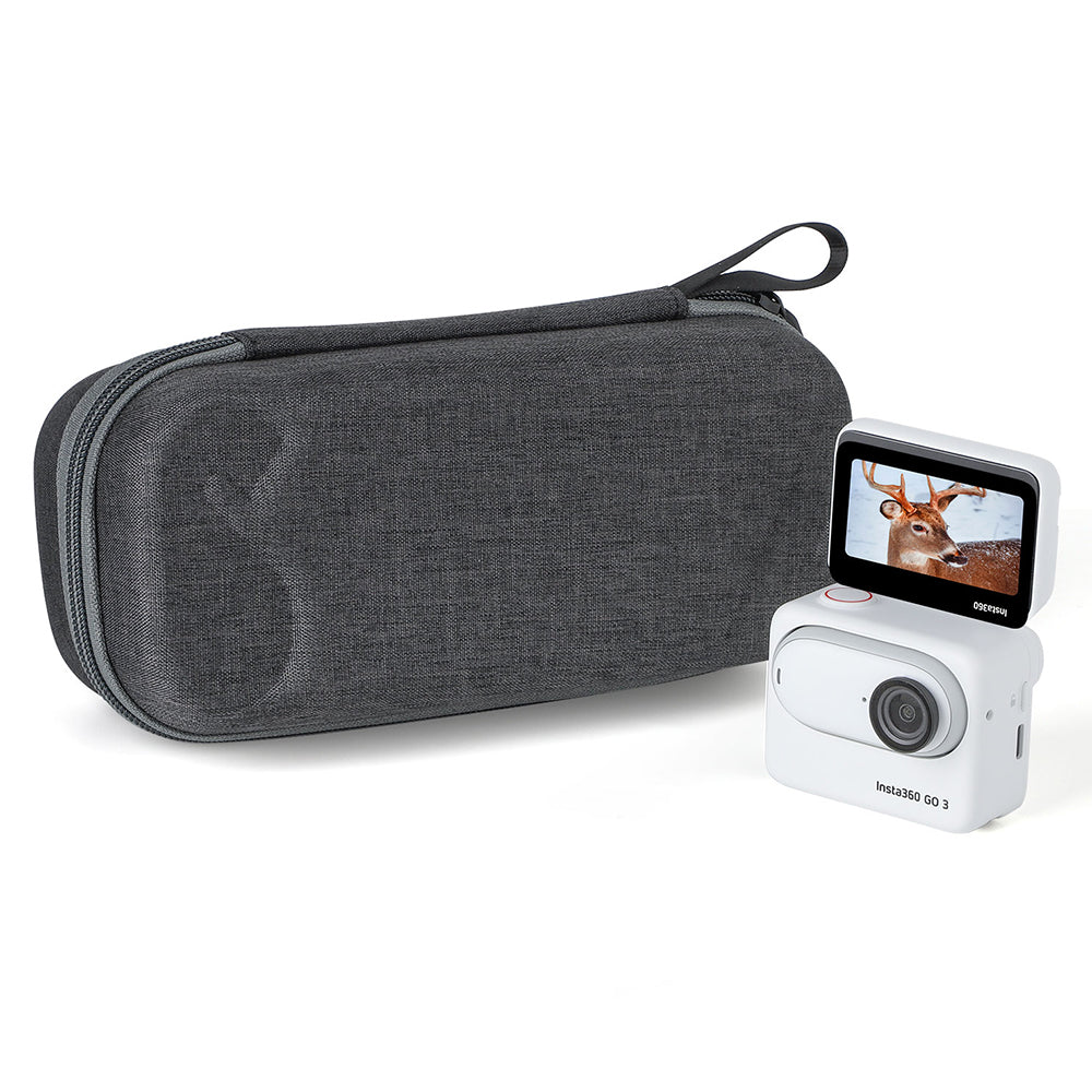 Uniqkart IST-B589 Storage Bag for Insta360 GO 3 Action Camera Fabric+Suede Carrying Case