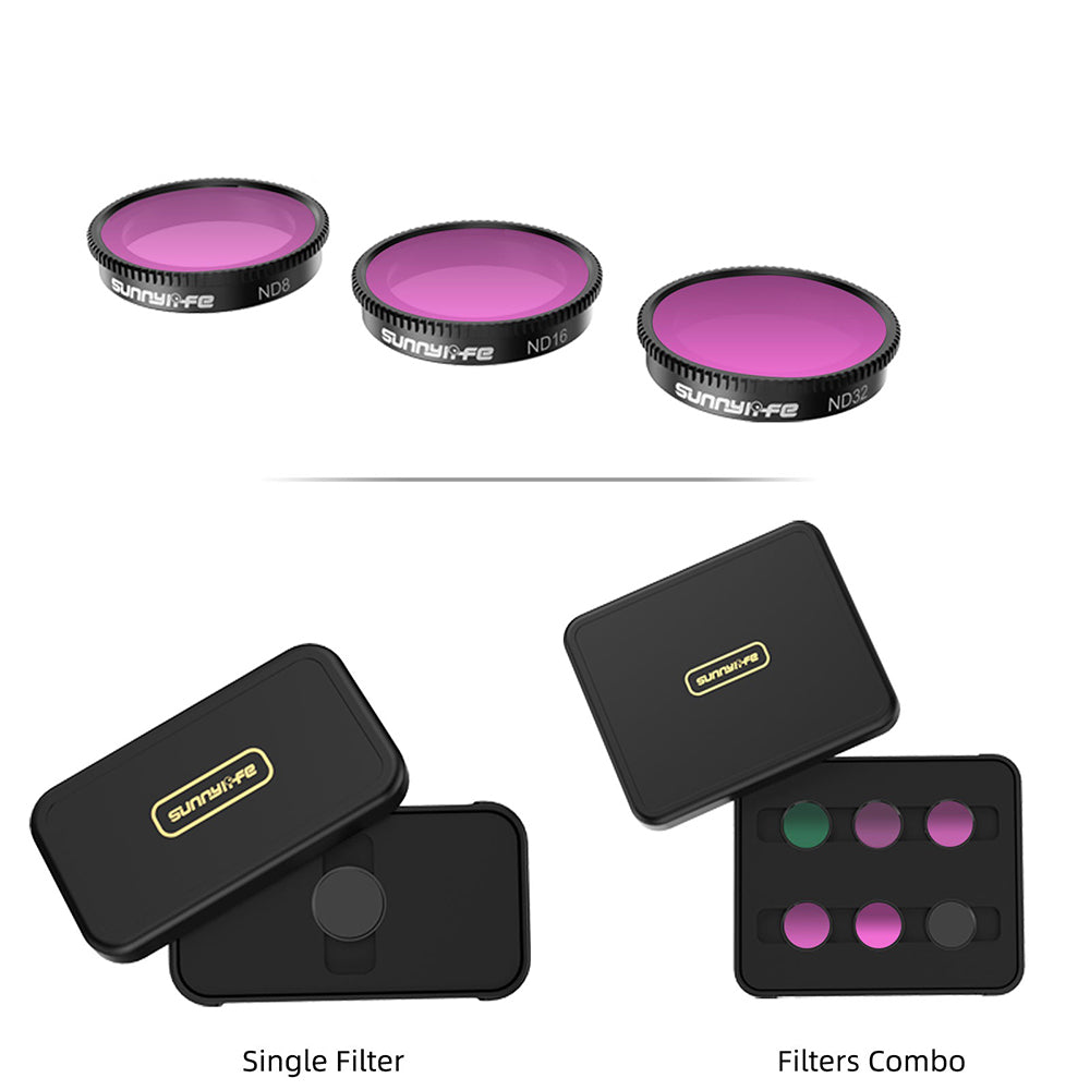 Uniqkart IST-FI9314 3Pcs / Set for Insta360 GO 3 / GO 2 Camera Lens Filter CPL+ND8+ND16 Optical Glass Multi-Coated Filter