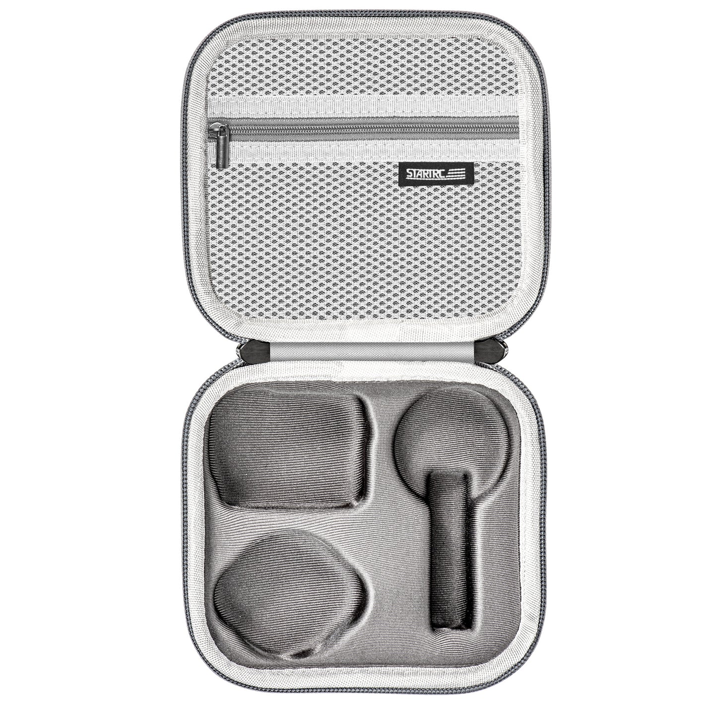 Uniqkart 1123807 PU Leather Storage Bag for Insta360 GO 3 Camera Carrying Case Shockproof Box Travel Handbag - Grey