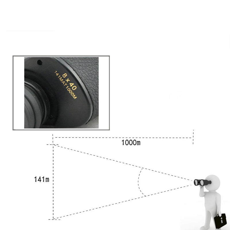 Visionking 8X40V High Power HD 8X Binoculars Outdoor Glimmer Night Vision Telescope for Traveling / Hunting / Camping