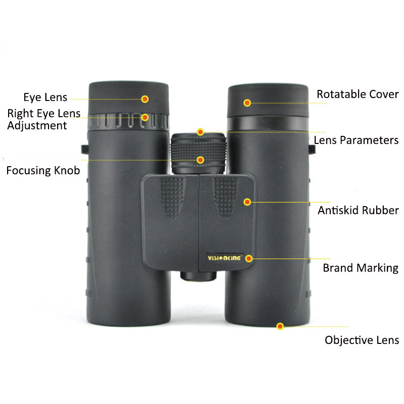 VISIONKING 8X32H 8X Magnification HD Binoculars Binoculars with BaK4 Prisms, Super Clear Lightweight Binoculars Perfect for Bird Watching, Hunting, Stargazing