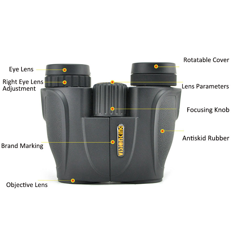 Visionking BL8X26 Mini BAK4 Prism Binoculars Outdoor Glimmer Night Vision Binoculars Waterproof Telescopes for Camping / Hunting