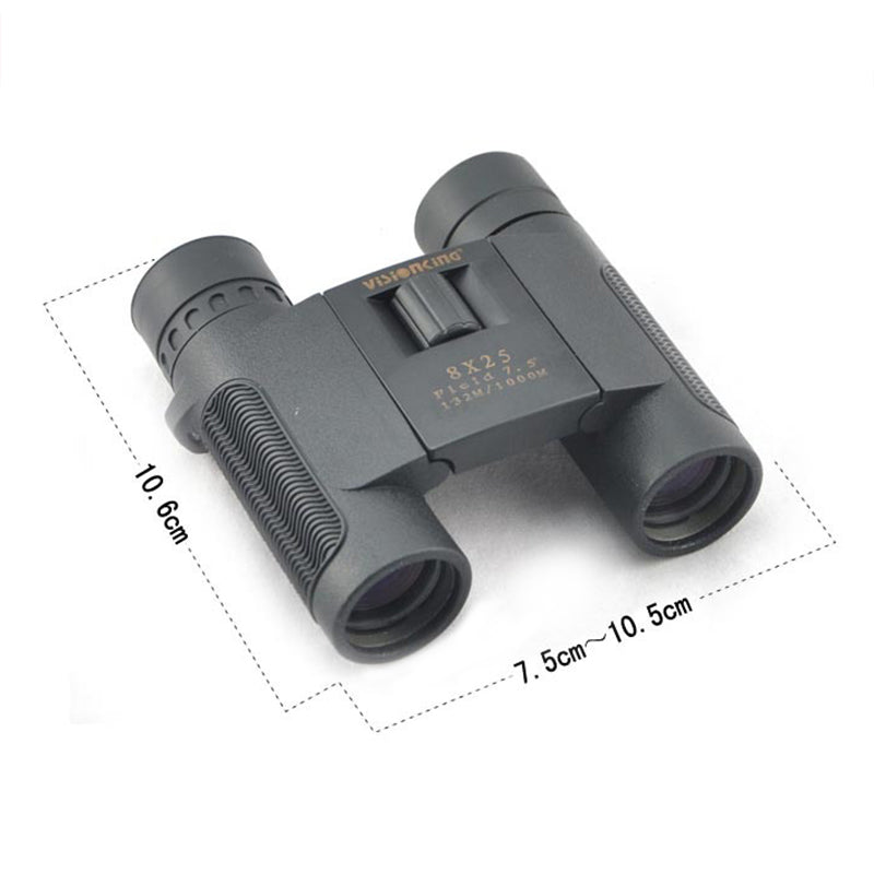 VISIONKING SW8x25 High Power HD 8X Binocular Outdoor Waterproof Telescope Glimmer Night Vision Multi-Layer Coated Binocular for Traveling, Bird Watching