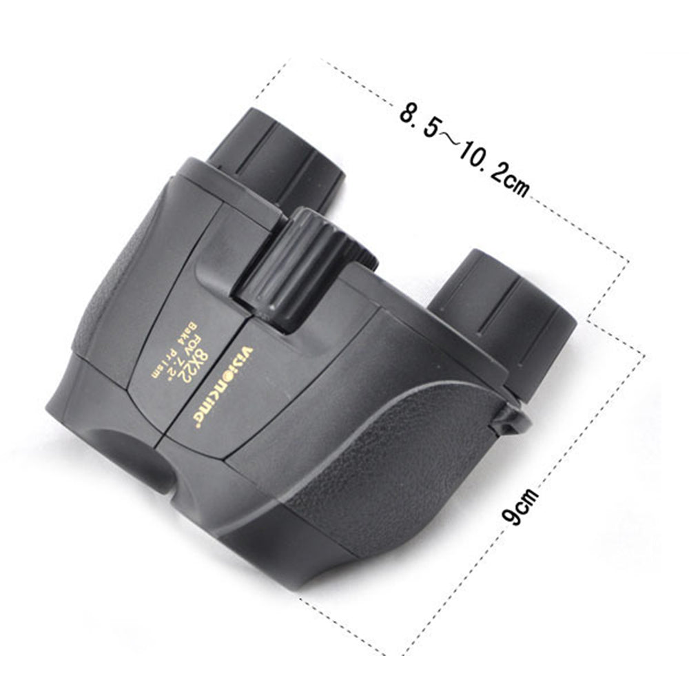 Visionking 8X22BL Compact Binoculars BAK4 Prism Waterproof Telescope for Bird Watching Travel - Black