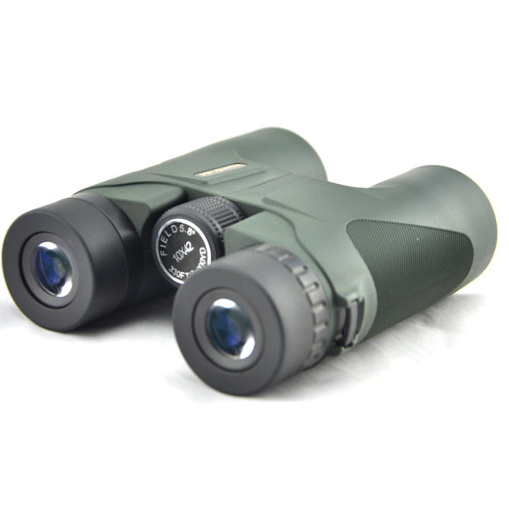 VISIONKING 10X42H Hunting Binoculars Multicoated Lens Waterproof Telescope with Lanyard - Green